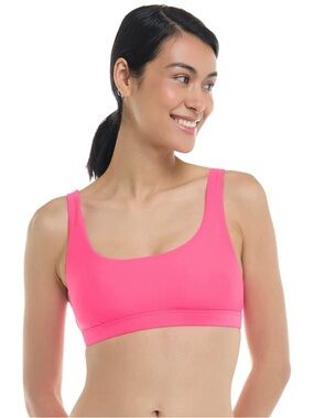 Body Glove Star Sports Bra Swimsuit Top Bubble Gun Pink Multi Strap Back M NWT